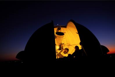 Dome of
 Robert A. Schommer Astronomical Observatory, Photo credit: Nick Romanenko,
 Copyright Rutgers, The State University of New Jersey 
