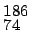 $^{186}_{74}$