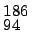 $^{186}_{94}$