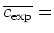 $\overline{c_{\rm exp}} = $