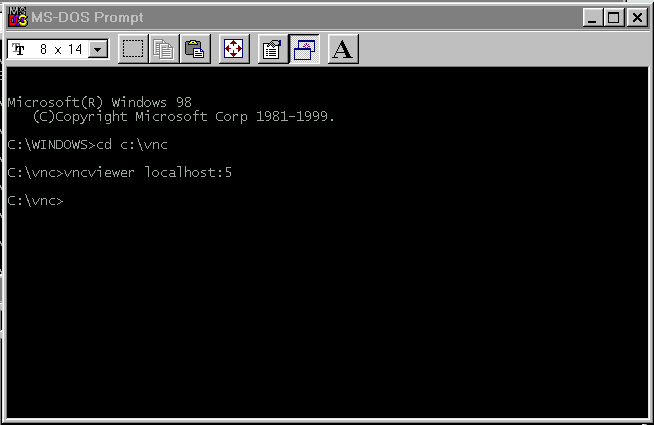 vncviewer startup