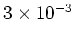 $3\times 10^{-3}$