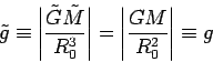 \begin{displaymath}
\tilde{g} \equiv \left\vert\frac{\tilde{G}\tilde{M}}{R^{3}_{...
...ght\vert = \left\vert\frac{GM}{R^{2}_{0}} \right\vert
\equiv g
\end{displaymath}