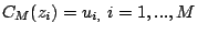 $\displaystyle C_{M}(z_{i})=u_{i,}\ i=1,...,M$