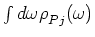 $\int {d\omega} \rho _{Pj}^{} (\omega )$