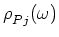$\rho _{Pj}^{}
(\omega )$
