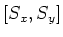 $\displaystyle \left[ S_x , S_y \right]$