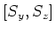 $\displaystyle \left[ S_y , S_z \right]$