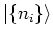 $\vert\{n_i\}\rangle$