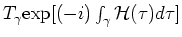 $T_{\gamma}{\rm exp} [ (-i) \int_{\gamma } {\mathcal H}(\tau ) d \tau ]$