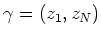 $\gamma = (z_1, z_N)$