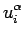 $\displaystyle u_i^{\alpha }$
