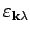 ${\bf\varepsilon }_{{\bf k}\lambda }$