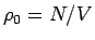 $\rho _0 = N/V $