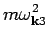 $\displaystyle m\omega ^2_{{\bf k}3}$