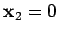 ${\bf x}_2=0$