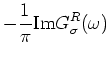 $\displaystyle - \frac{1}{\pi} {\rm Im} G^R_{\sigma } (\omega )$