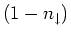 $(1- n_{\downarrow })$