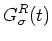 $\displaystyle G^R_{\sigma } (t)$