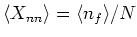 $\langle X_{nn} \rangle = \langle n_f \rangle /N$