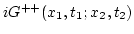 $\displaystyle iG^{++}(x_1,t_1;x_2,t_2)$