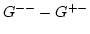 $\displaystyle G^{--}- G^{+-}$