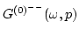 $\displaystyle G^{(0)^{--}}(\omega,p)$
