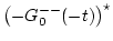 $\displaystyle \left(-G^{--}_0(-t)\right)^{\star}$