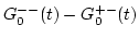 $\displaystyle G_0^{--}(t) -G_0^{+-}(t)$