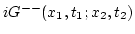 $\displaystyle iG^{--}(x_1,t_1;x_2,t_2)$